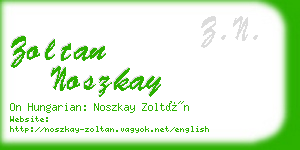 zoltan noszkay business card